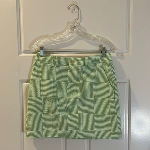 Cape Madras Green Seersucker skirt. Size 4